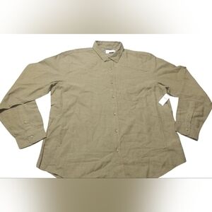 Men's Tan Long Sleeve Button Up Shirt